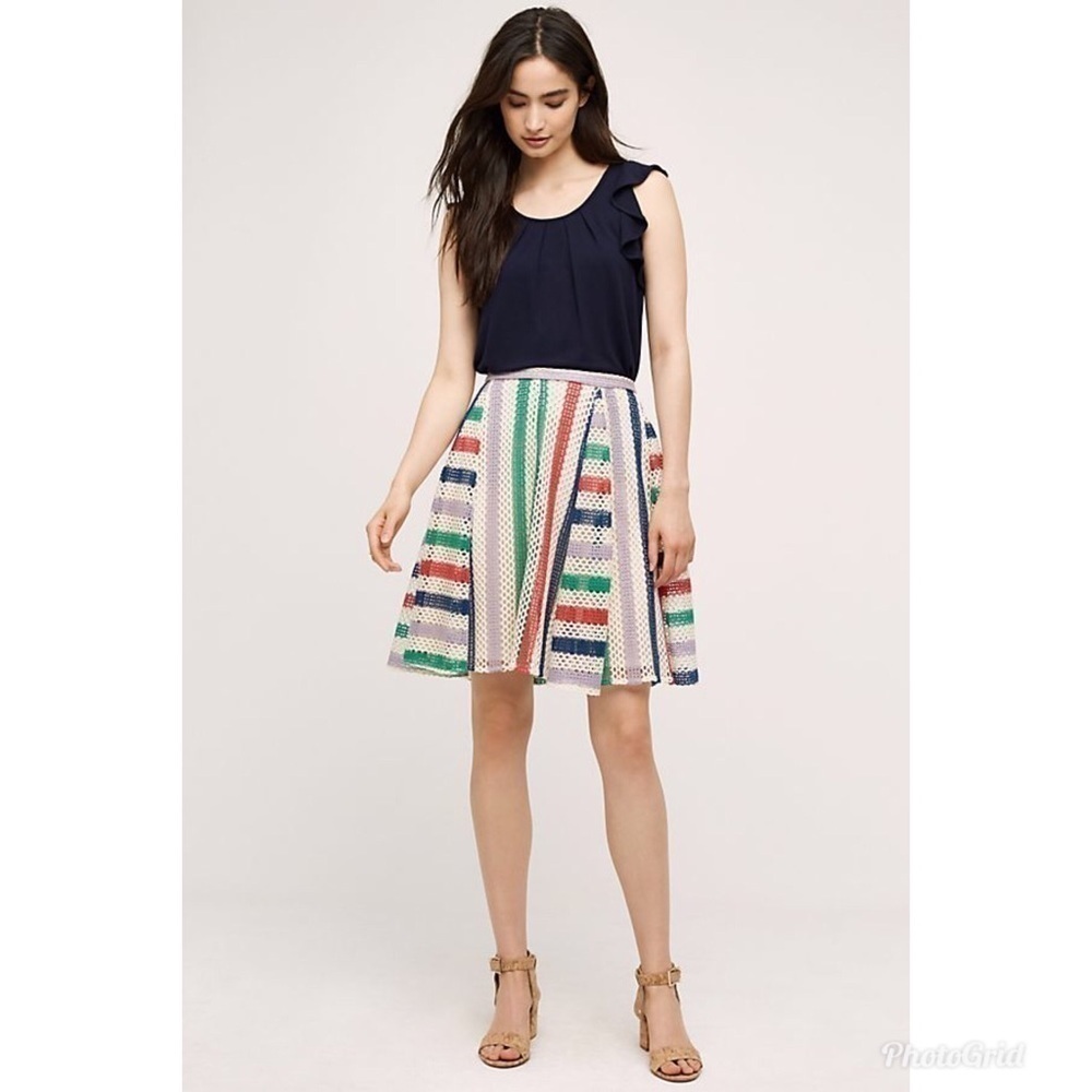 Eva Franco Colorful Crochet French Quarter Skirt 8